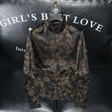 2025秋冬款韩绒花色高领打底衫-电商D252-6628P80沙发，男装T恤，电商D252