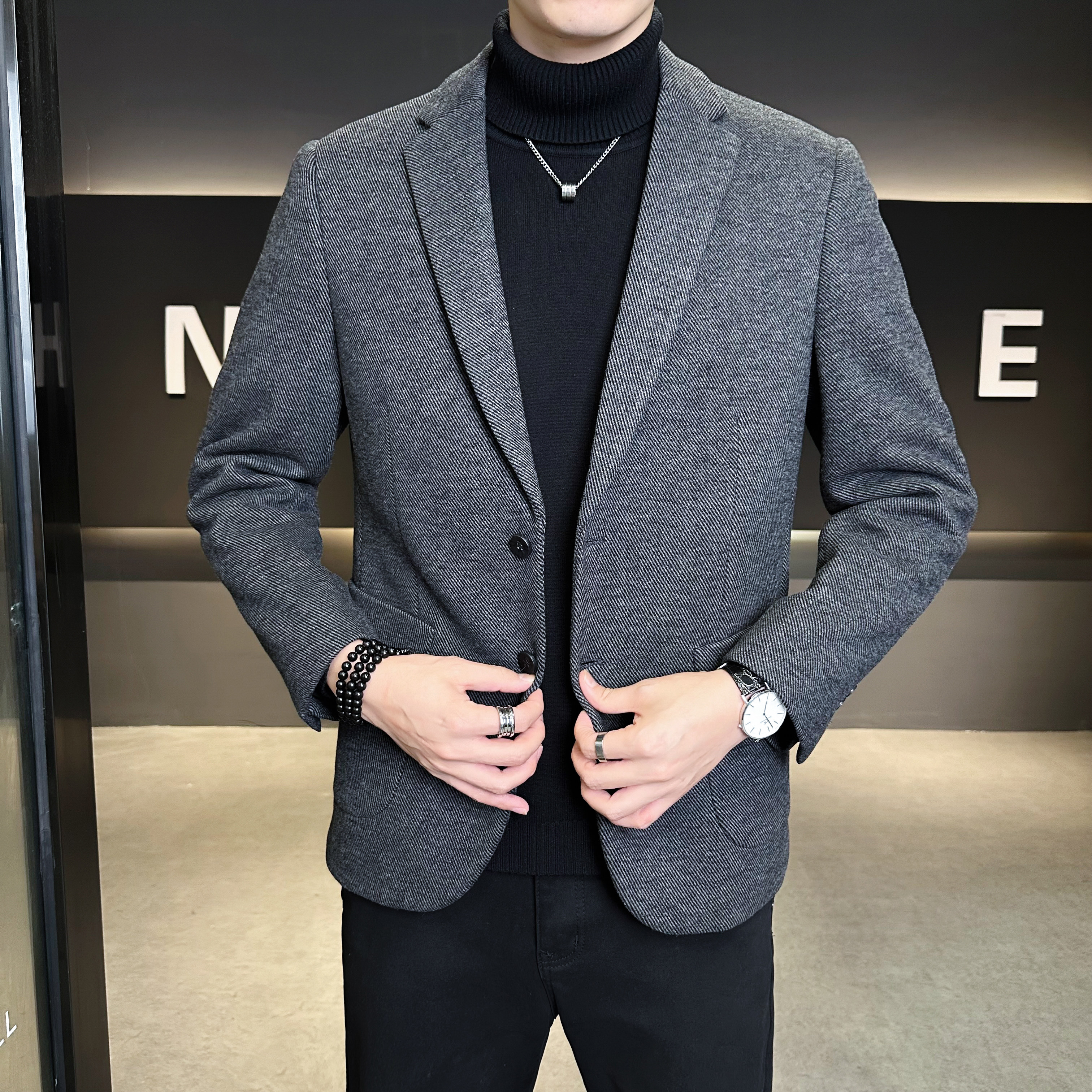 2025冬款男士西服羽绒90白鸭绒-电商D252-8205P255真模,男装西服,电商D252