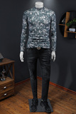 2025冬款男士花色中高领打底衫-电商D252-66216P80镂空图，男装T恤，电商D252