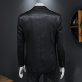 2025秋款男士提花修身西服外套-电商D252-6862P165假模，男装西服，电商D252