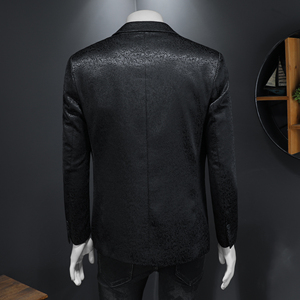 2025秋款男士提花修身西服外套-电商D252-6862P165假模图片