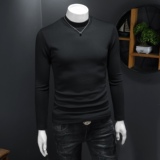 2025冬款男士纯棉中高领打底衫-的·电商D252-8138P95假模，男装T恤，电商D252