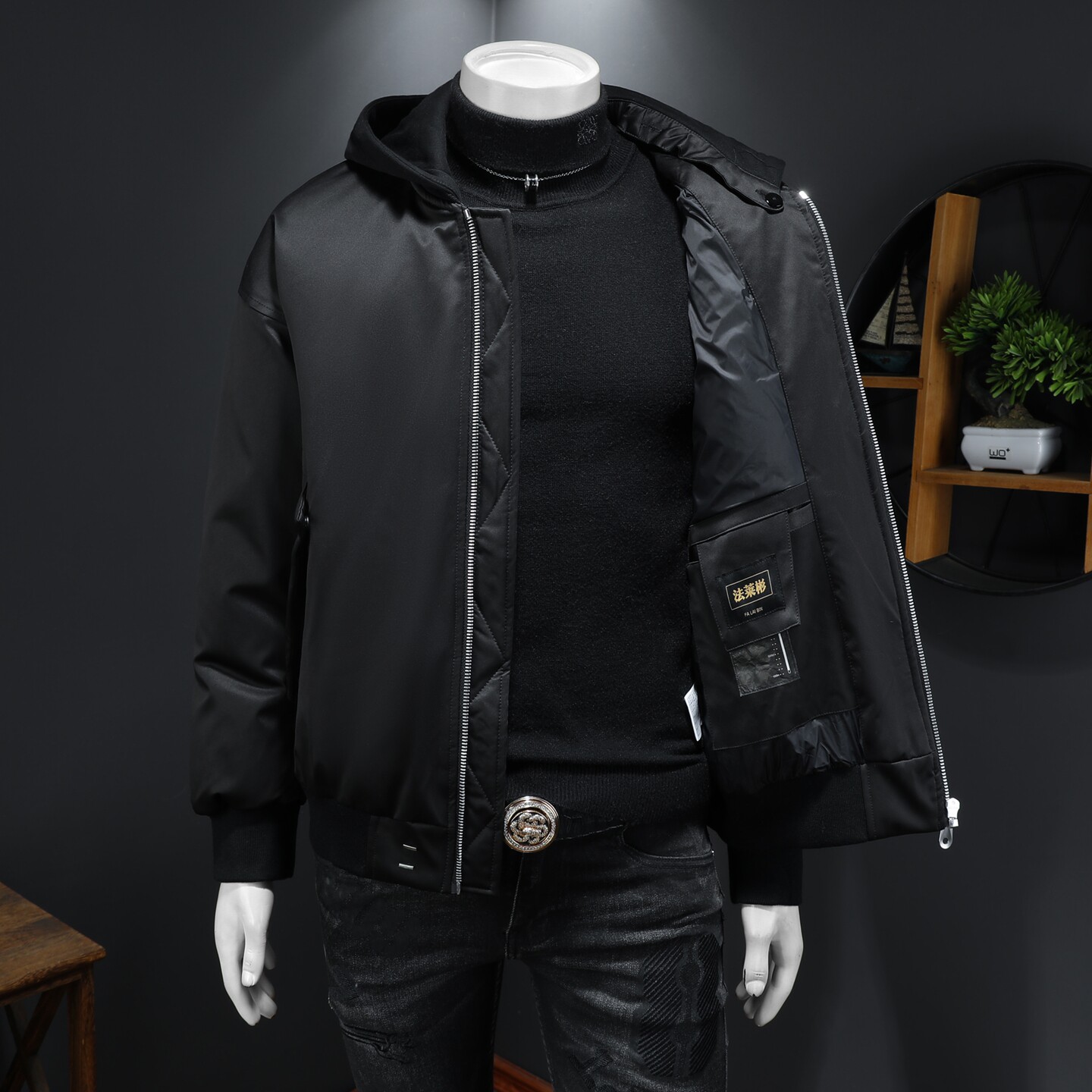 2025冬男士羽绒服90白鸭绒D252-89133P420573假模帽可脱卸,男装羽绒服,电商D252