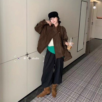 工装风美拉德慵懒风休闲外套女