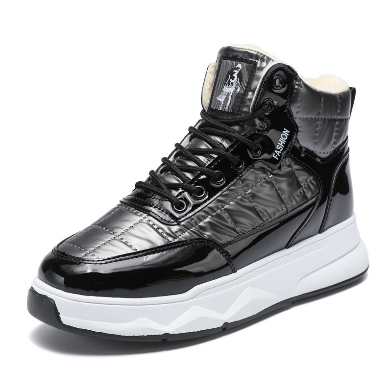 2024 WINTER NEW FLEECE WARM SNOW BOOTS MENS PADDED COTTON THICKENED DOWN BOOTS WINTER WATERPROOF NORTHEAST COTTON SHOES