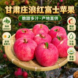 甘肃红富士苹果新鲜水果当季整箱大果脆甜多汁庄浪苹果产地直供