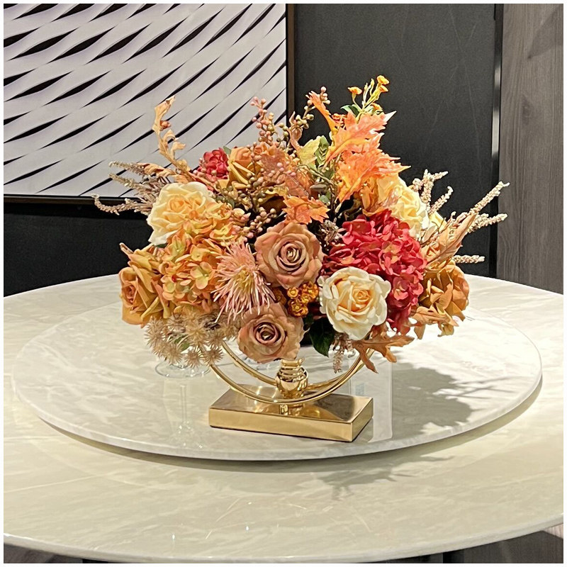 欧城设计师花束仿真花手感高级感摆件客厅花艺装饰假花干花摆设