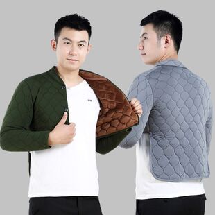 中老年护肩秋冬睡觉加厚保暖背心爸爸装加绒护肩颈膀马甲上衣
