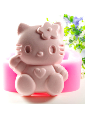 kitty猫家用自制精美手工皂模具石膏精油熏香工具diy儿童材料模具