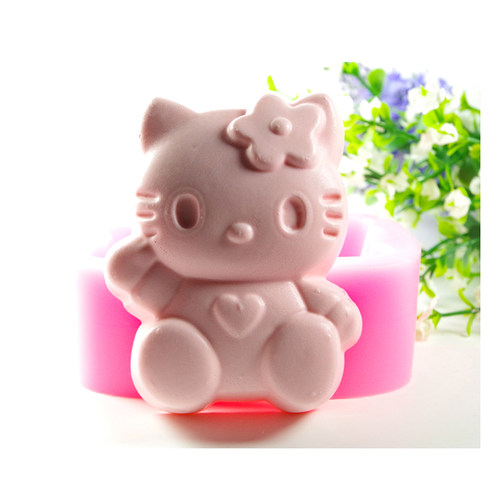 kitty猫家用自制精美手工皂模具石膏精油熏香工具diy儿童材料模具