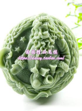 圣诞老人厚软硅胶模具手工矽胶皂模肥皂模子食品级软硅胶好脱模