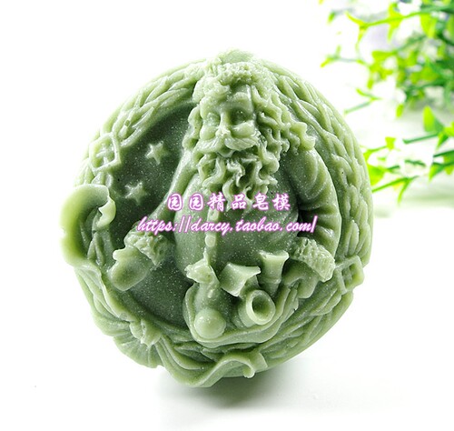 圣诞老人厚软硅胶模具手工矽胶皂模肥皂模子食品级软硅胶好脱模