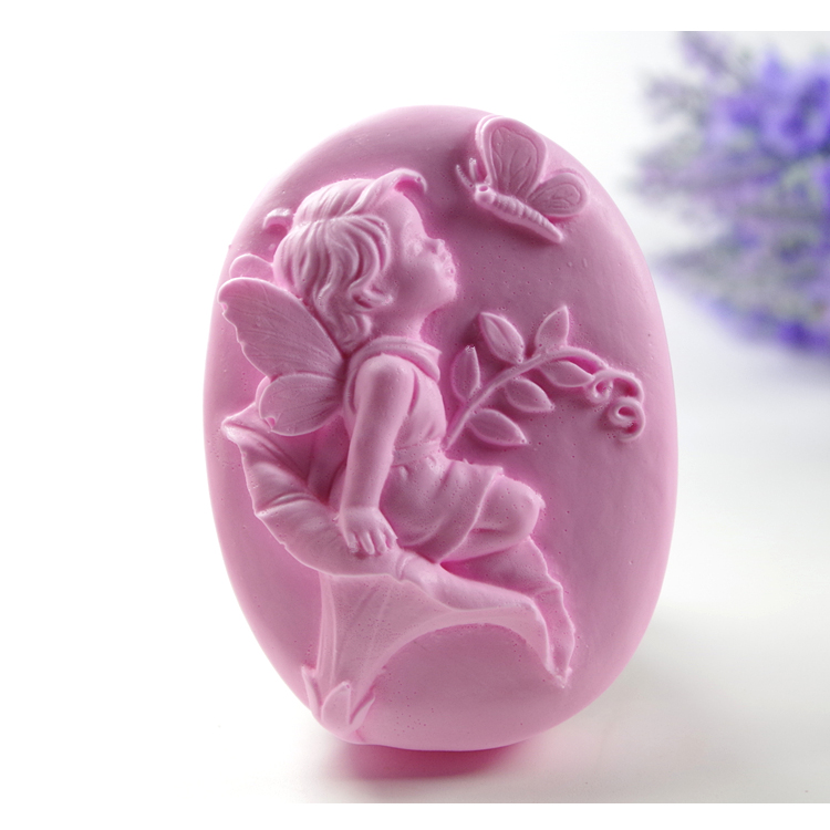 自制手工皂模具 香皂肥皂洗衣皂模子氨基酸皂软硅胶模喇叭花精灵