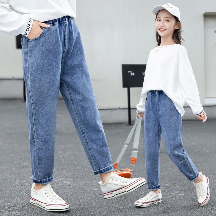 女童春秋款外穿宽松韩版休闲裤