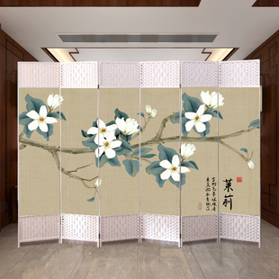 新款中式屏风隔断客厅可折叠移动简易假墙挡板美学装饰遮挡帘家用