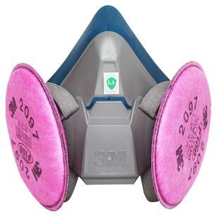 3M 6502+2097防尘面具防毒防异味P100防电焊烟尘玻璃纤维有机蒸气