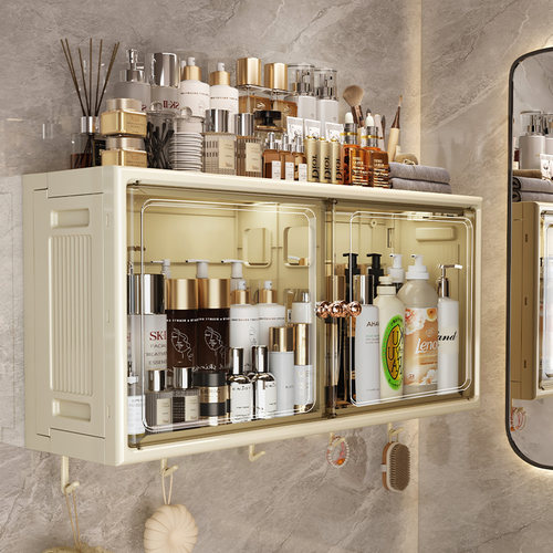 浴室壁挂置物柜大容量免打孔