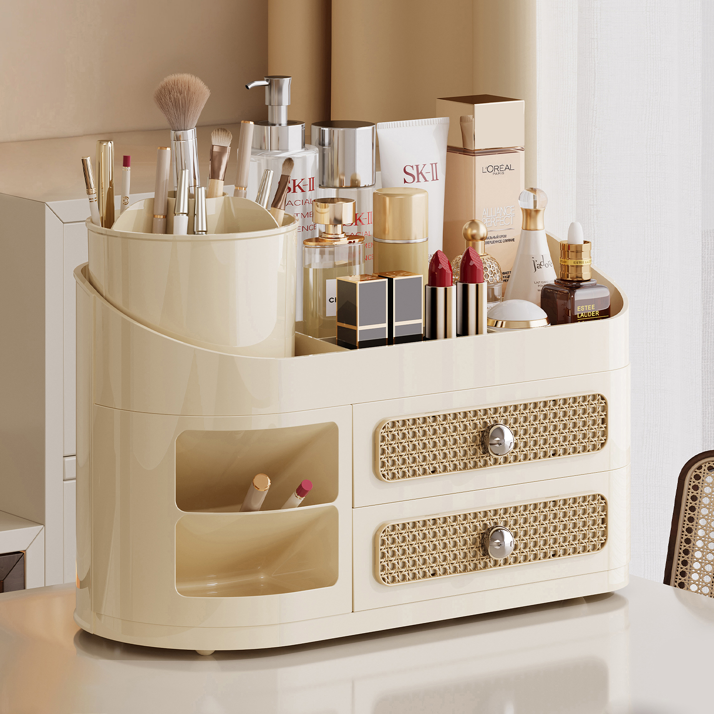 2025新款中古风化妆品收纳盒