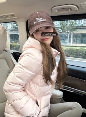 高级感排骨羽绒服鸭绒连帽羽绒服女冬季新款显瘦百搭保暖外套上衣