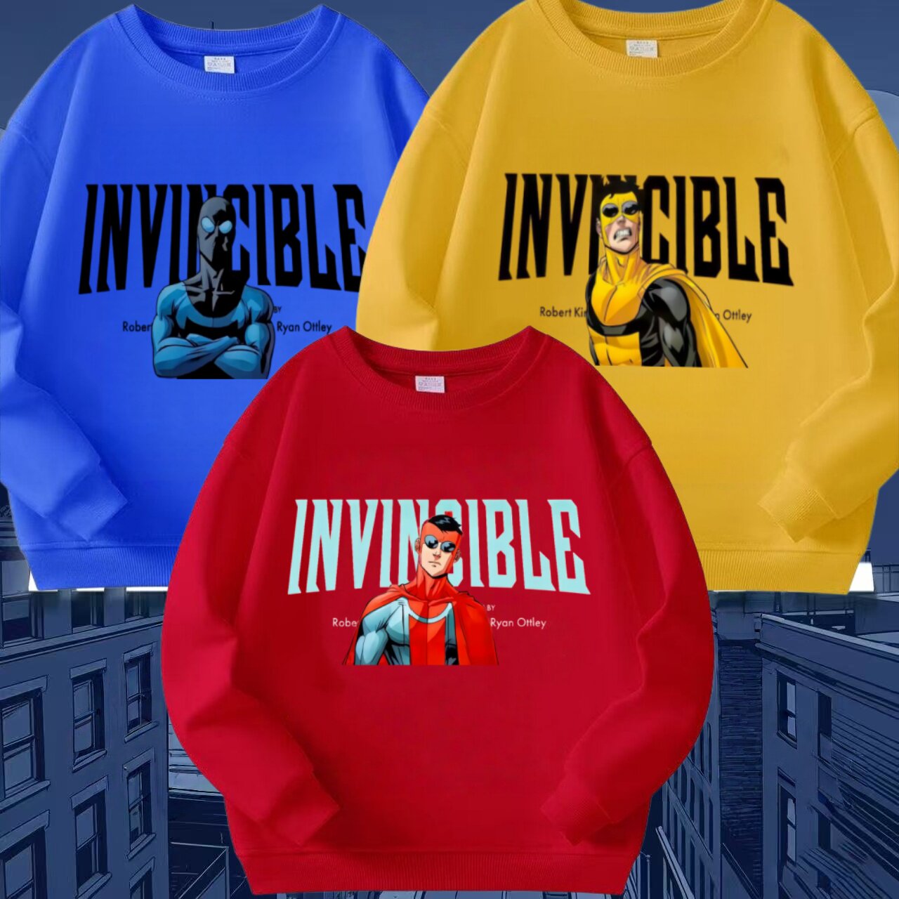 无敌少侠角色合集男童薄款卫衣2026新款儿童宽松打底男孩圆领上衣