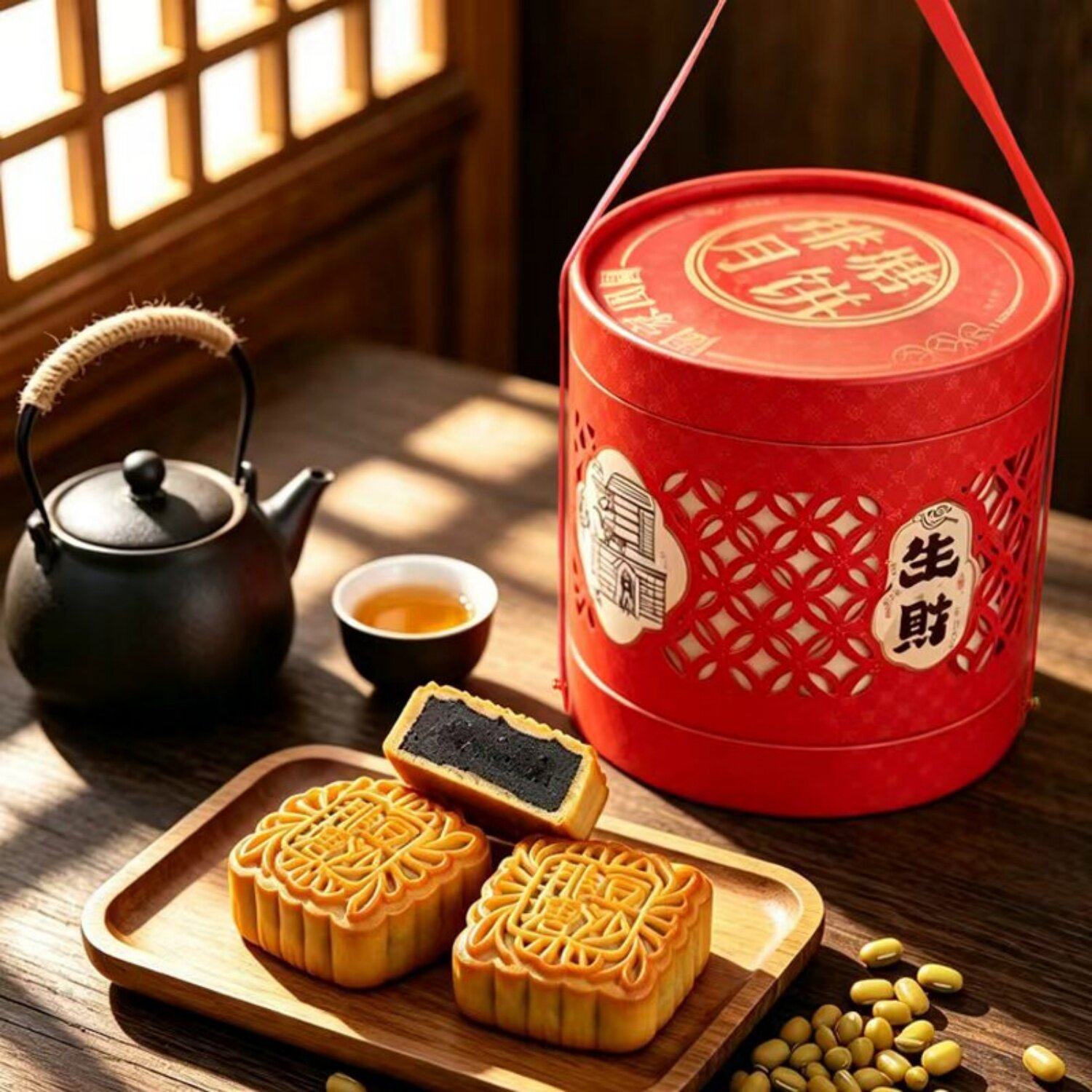 排塘月饼阖家团圆中秋礼盒隆安产