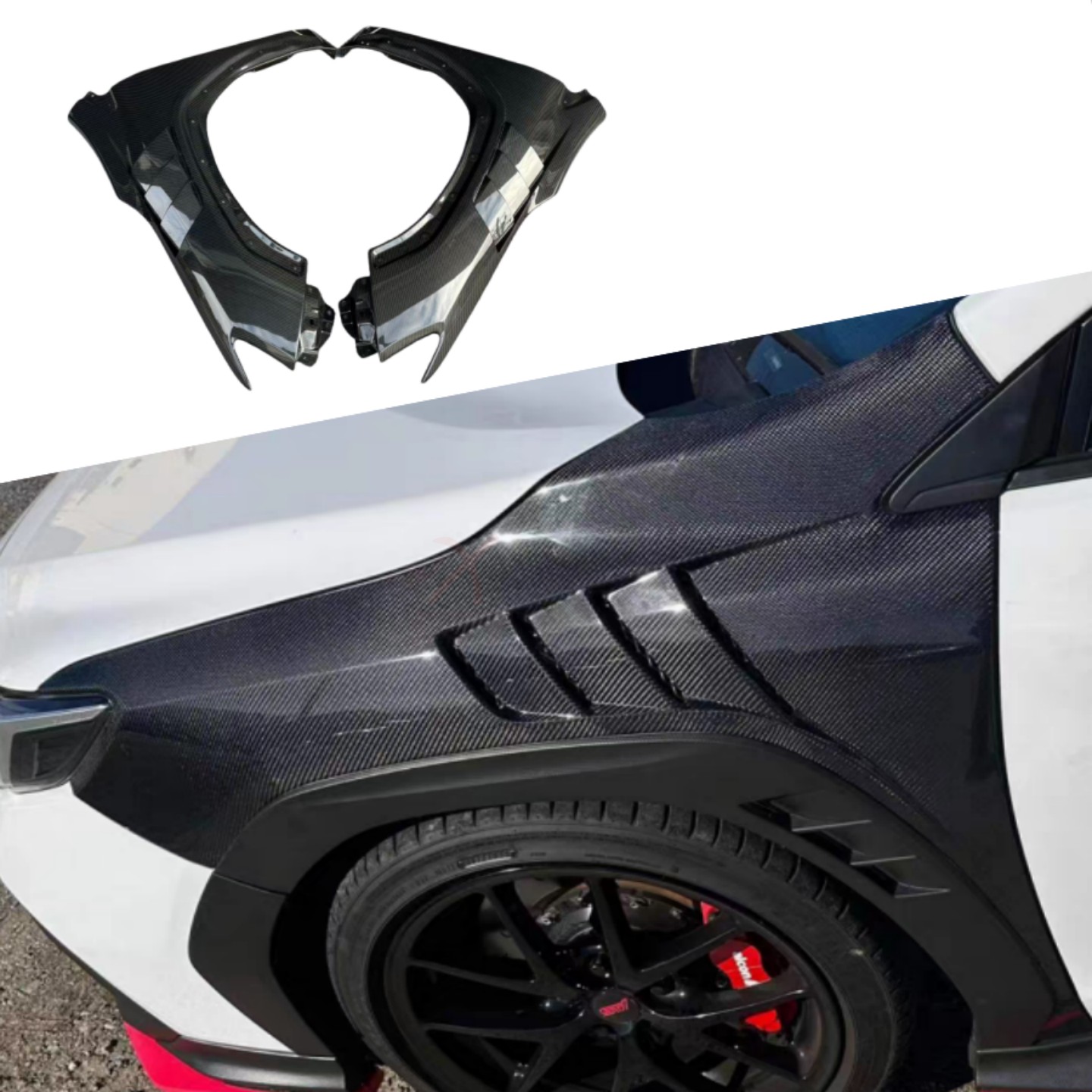 斯巴鲁WRX21款碳纤开孔叶子板