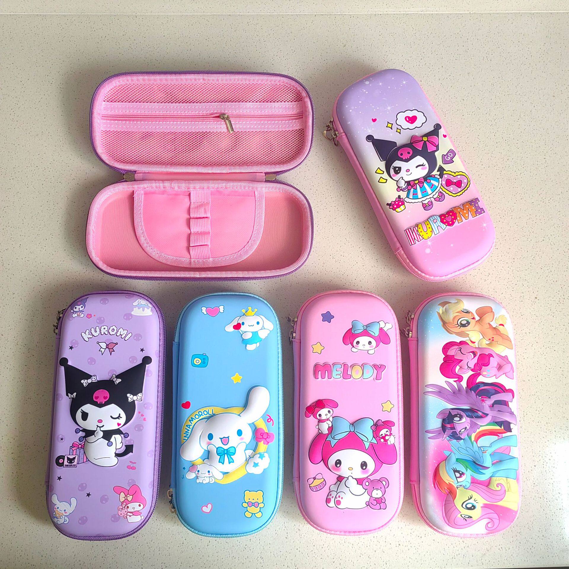 3D新款EVA文具盒小学生女孩拉链笔盒 儿童防水铅笔盒蛋仔派对