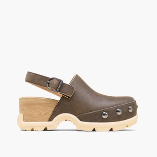 加拿大代购直邮冰熊增高木屐铆钉SOREL ROAM'N CLOG RVT女鞋