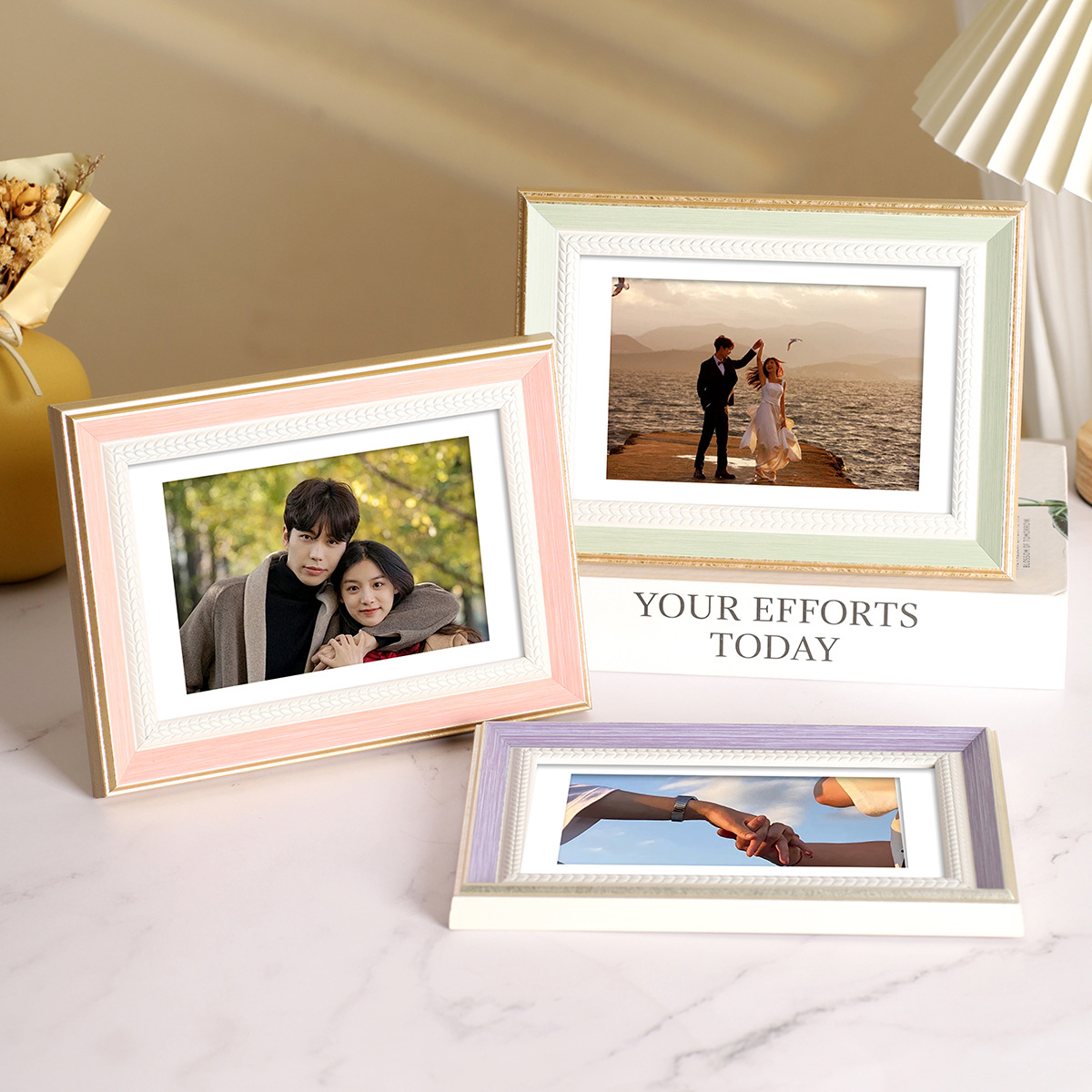 北欧创意相框摆台高级感6寸7寸8寸10桌面相框空框加打印照片定制