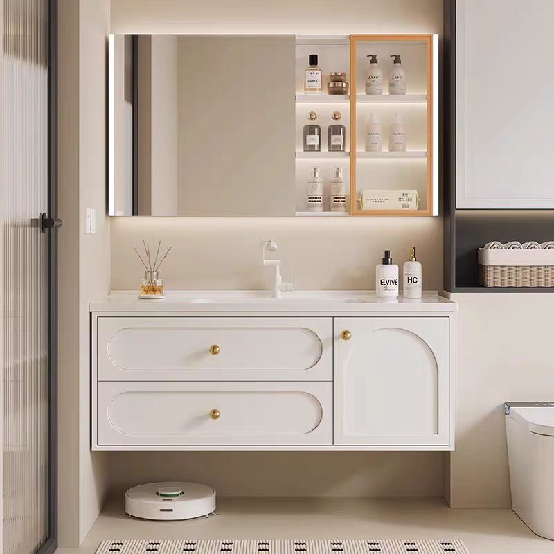 法式复古风浴室柜组合轻奢陶瓷一体盆卫生间洗漱台洗手盆洗脸盆柜