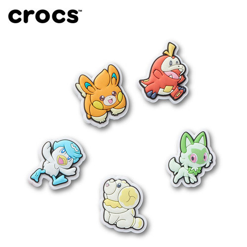 Crocs｜宝可梦合作系列 智必星鞋花五件套 款式⼆