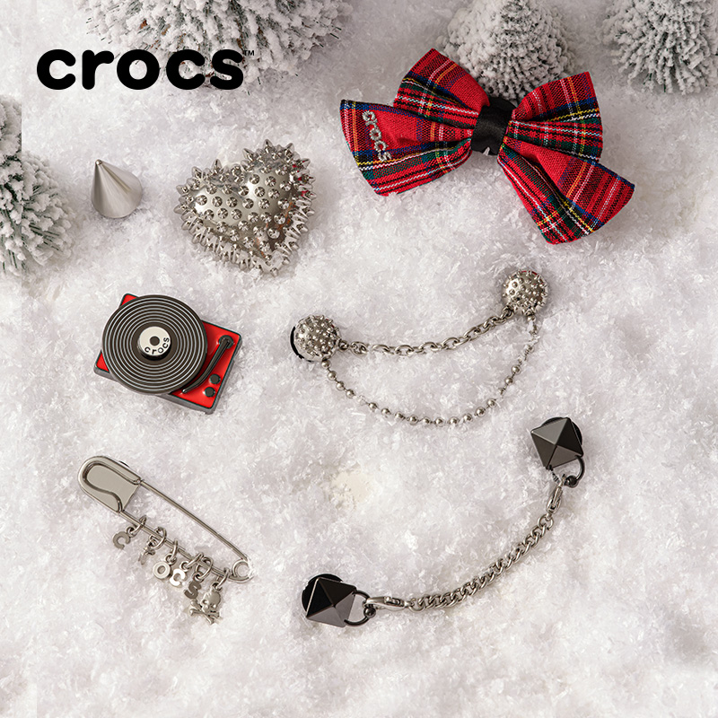 Crocs卡骆驰配饰智必星洞洞鞋鞋花 质感可旋转播放器 质感磁带