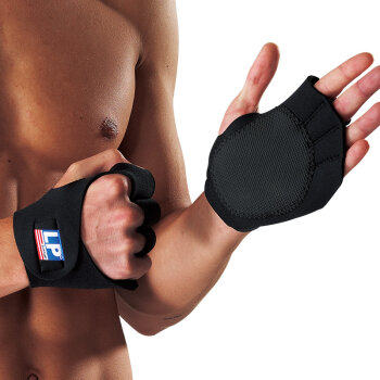 新款正品LP750健身手套半指防滑吸汗骑行哑铃器械训练手套黑色2只