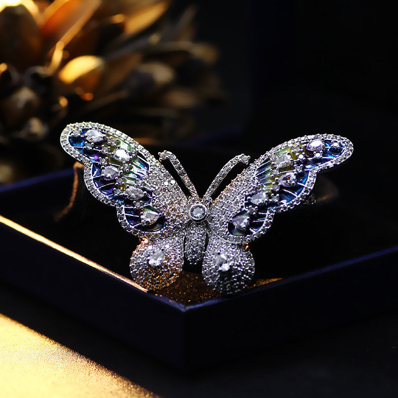 Broche femme en Zircon diamant - Ref 1173934 Image 3