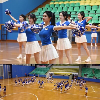 运动会开幕式啦啦操健美操演出服