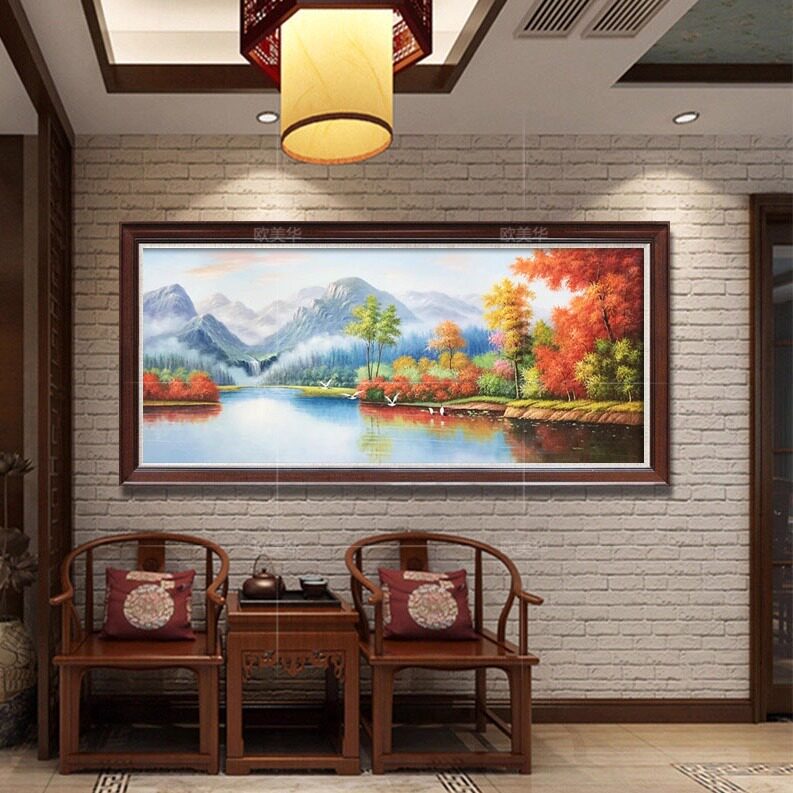 客厅办公室北欧山水风景画高端