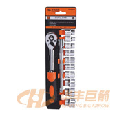 华丰巨箭12件套10MM铬钒钢套装12PCS 3/8精品工具HF-89608B
