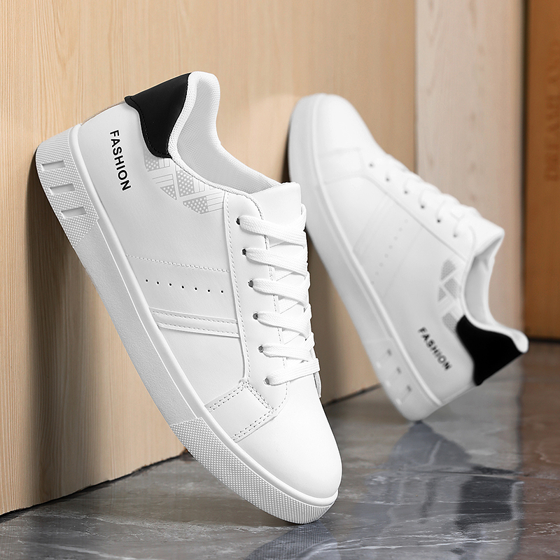小白鞋男2025冬季新款男鞋学生潮流板鞋男士百搭休闲鞋低帮运动鞋