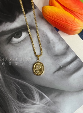 18K法式复古轻奢小众项链高级感