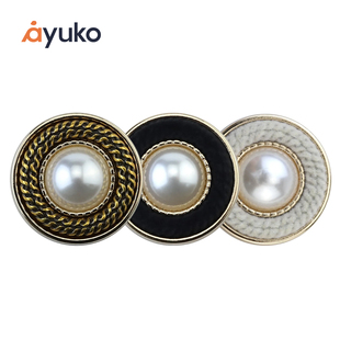 Ayuko丨新中式毛绒金属纽扣复古毛呢外套装饰扣子小香外套手缝扣