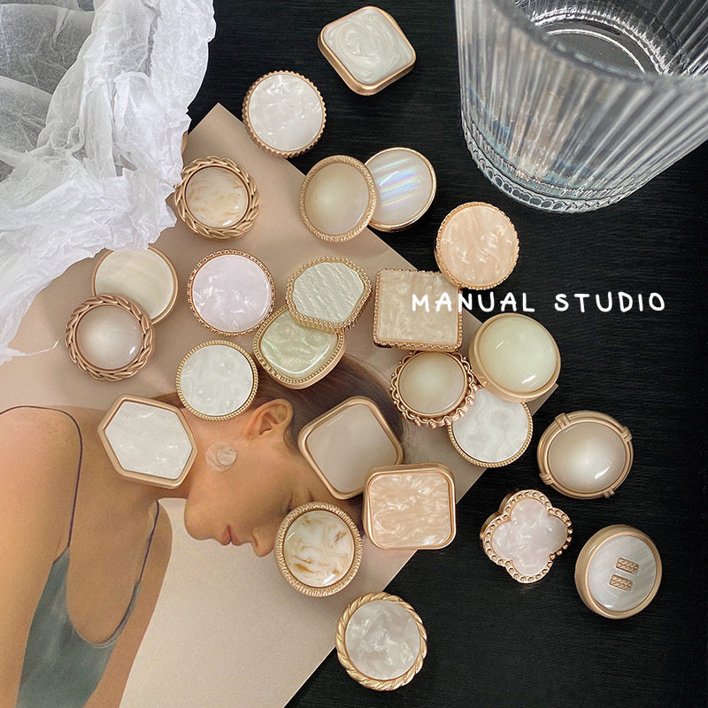 Manual◆小香名媛风金属钮扣方形圆形仿贝果冻扣子双面呢大衣纽扣,居家布艺,纽扣,淘宝优惠券,粉丝福利购,淘宝优惠卷