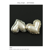 外套装 Manual 珍珠爱心纽扣小香名媛风扣子金属衣服扣西装 饰扣