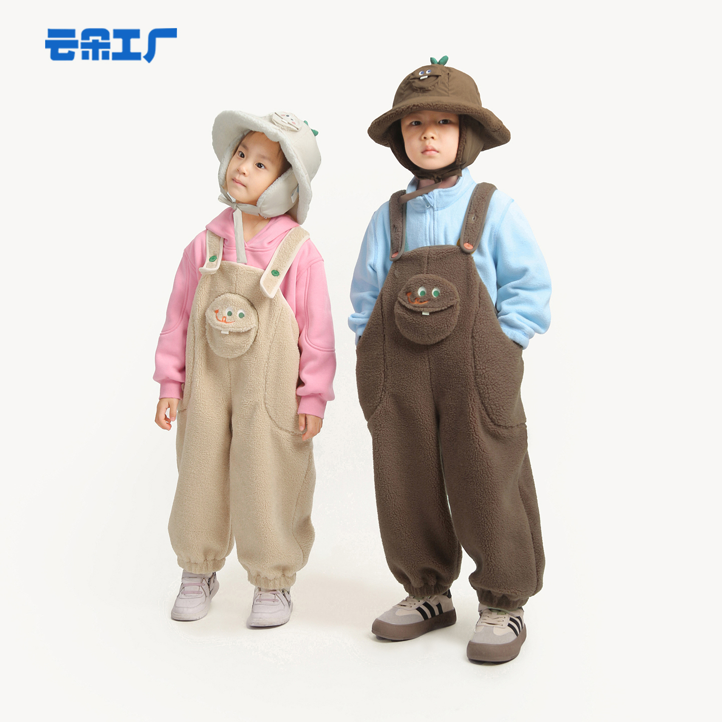 云朵工厂种子毛绒背带裤