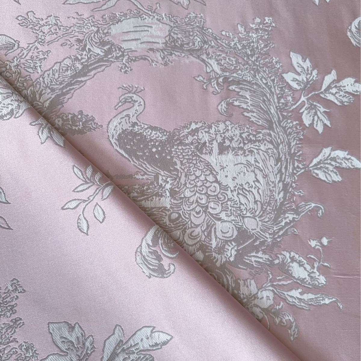 新中式色织大孔雀提花面料 国风织锦缎马甲旗袍服装面料箱包抱枕