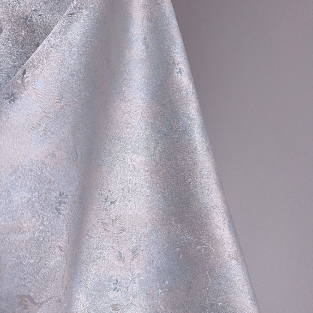 春夏淡蓝色织暗纹国风提花面料 仿宋锦服装面料裙子汉服马甲女装