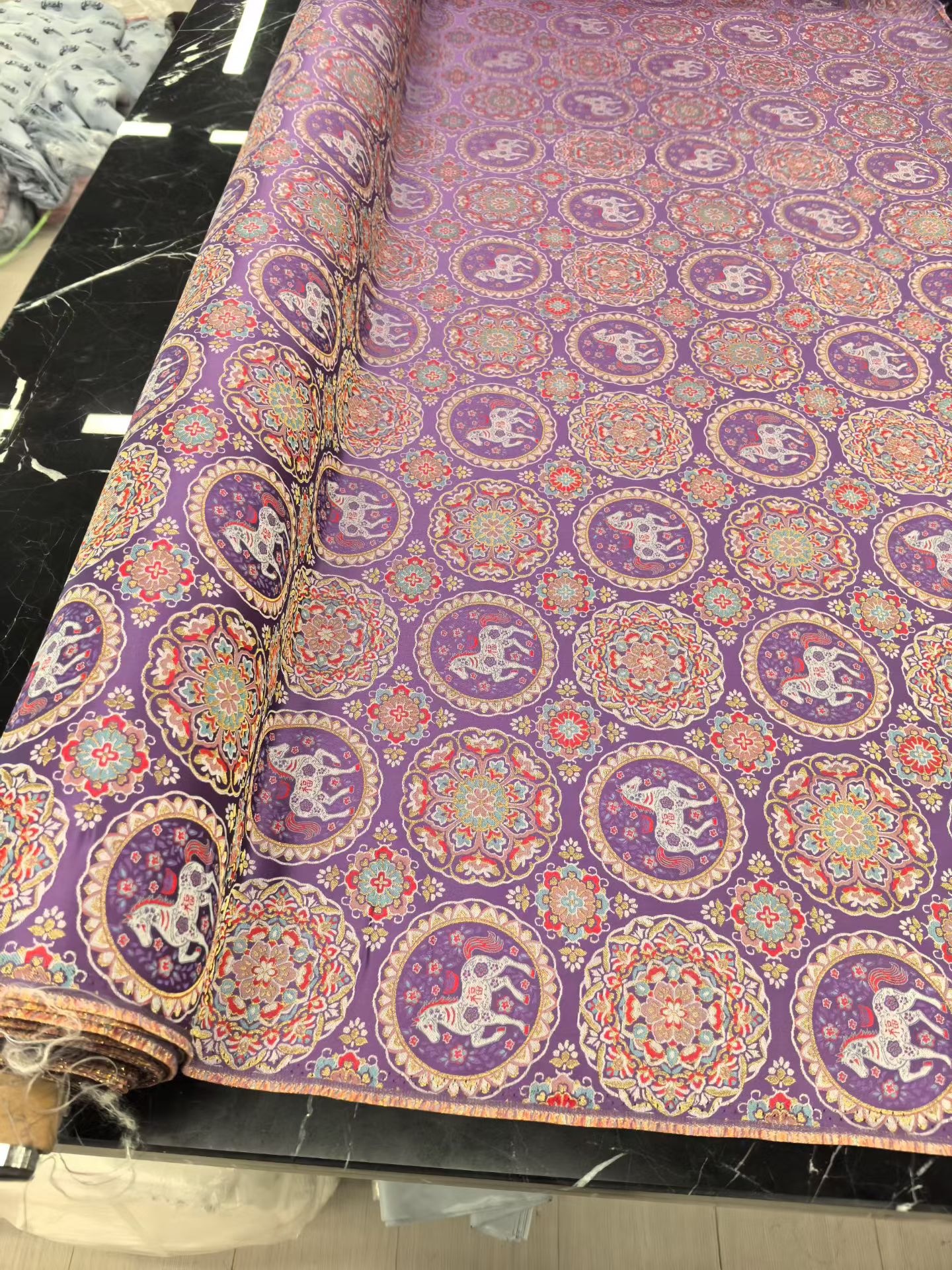 【福马宝相】织金真丝宋锦140门幅38姆米 半米链接 不退货