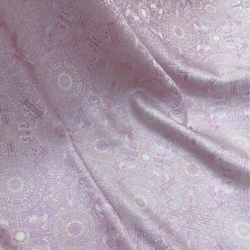 100%全人丝香云纱八达纹提花面料 新中式旗袍短袖连衣裙服装面料