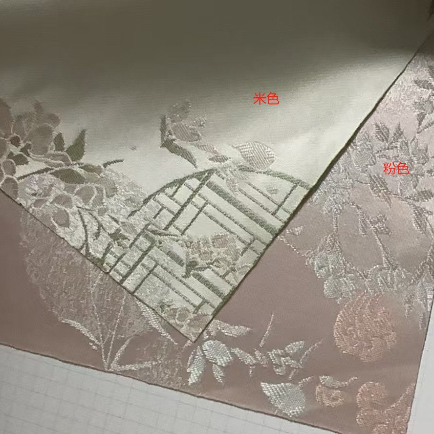 高经缎料窗花提花织金布料中国风织金礼服伴娘装旗袍服装面料1164