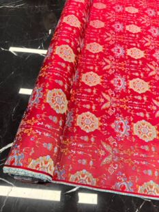 【华灯彩蝶·红蓝】全真丝 转运司锦院 正品钢印 老宋锦43姆米