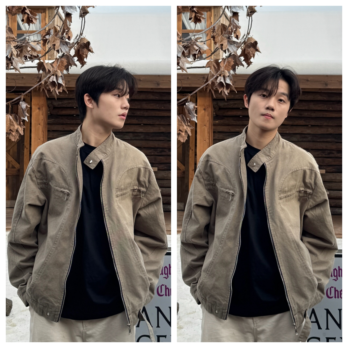 哈灵顿帆布显瘦百搭立领夹克外套